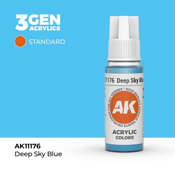 AK 11176 17 ml. Deep Sky Blue, 3GEN Akrilik Model Boyası