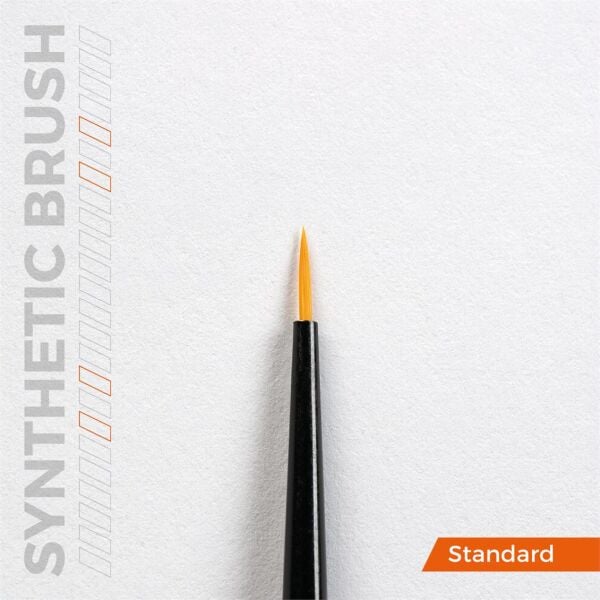 AK AKB005 No.3/0 Yuvarlak Uclu, Sentetik Kıllı Boya Fırçası