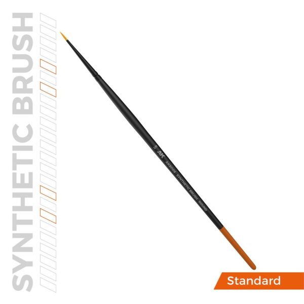 AK AKB006 No.2/0 Yuvarlak Uclu, Sentetik Kıllı Boya Fırçası