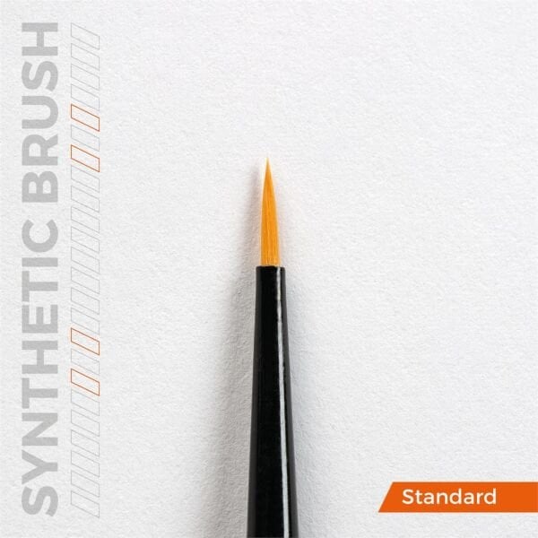 AK AKB006 No.2/0 Yuvarlak Uclu, Sentetik Kıllı Boya Fırçası