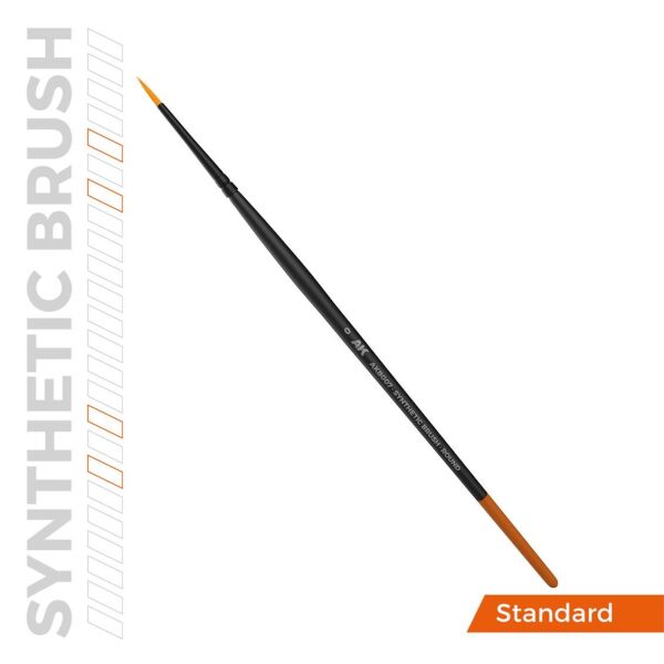 AK AKB007 No.0 Yuvarlak Uclu, Sentetik Kıllı Boya Fırçası