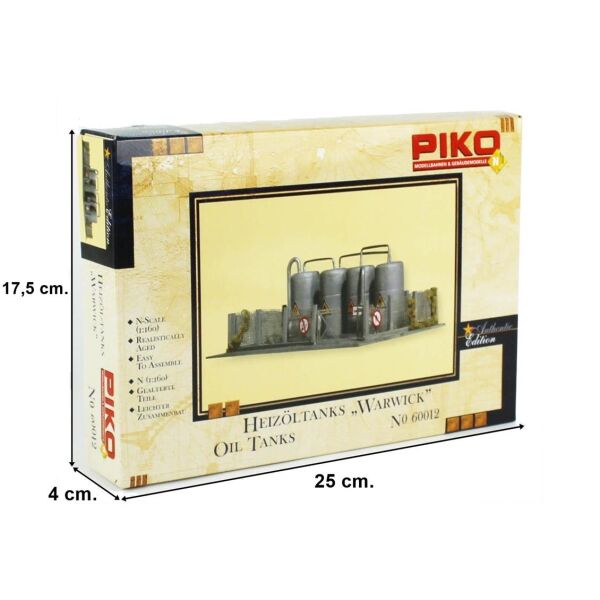 Piko 60012 1/160 Ölçek, Warwick Yağ Tankları, Plastik Model Kiti