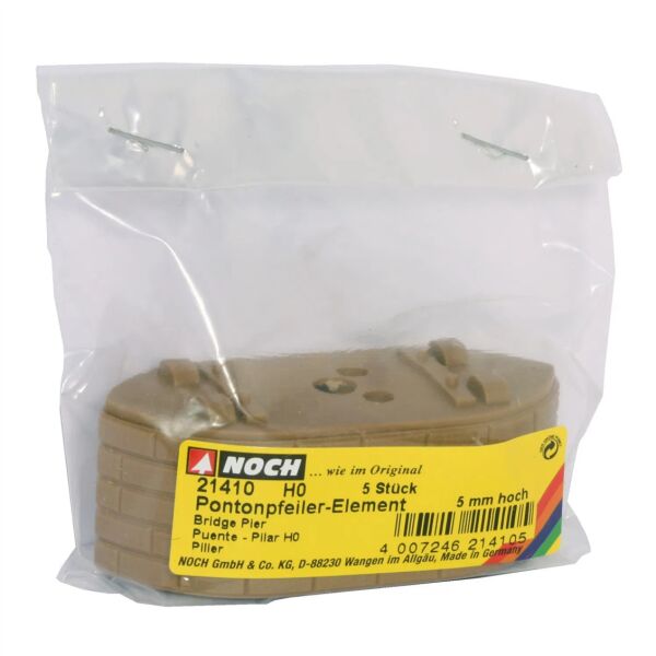 Noch 21410 1/87 Ölçek, Köprü Ayakları (Dubaları), 5 Adet, 5 mm.