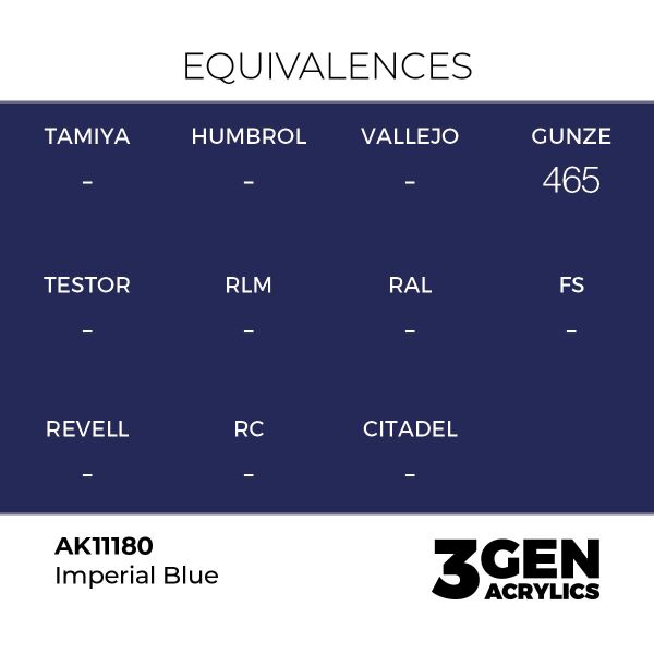AK 11180 17 ml. Imperial Blue, 3GEN Akrilik Model Boyası