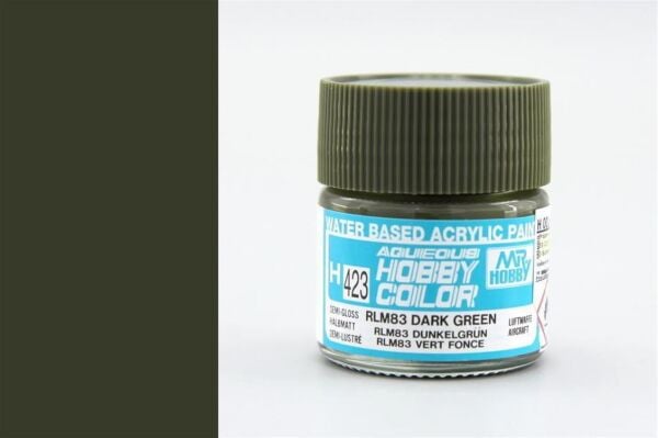 Mr.Hobby H-423 10 ml. RLM83 Dark Green, Aqueous Serisi Model Boyası