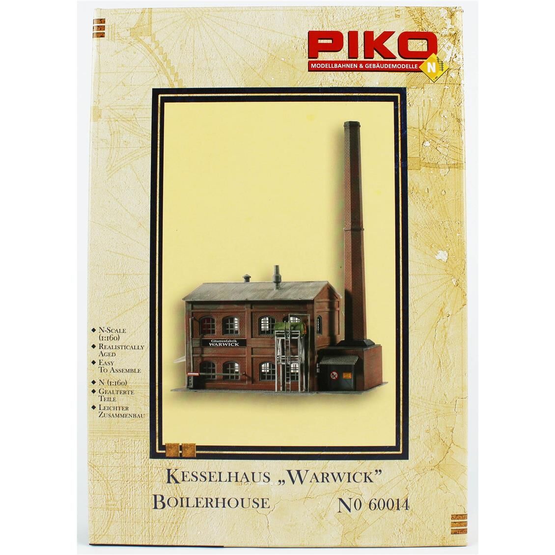 Piko 60014 1/160 Ölçek, Warwick Isı Santralı, Plastik Model Kiti