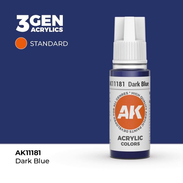 AK 11181 17 ml. Dark Blue, 3GEN Akrilik Model Boyası