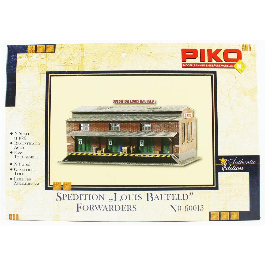 Piko 60015 1/160 Ölçek, Louis Baufeld Nakliyat Ambarı, Plastik Model Kiti