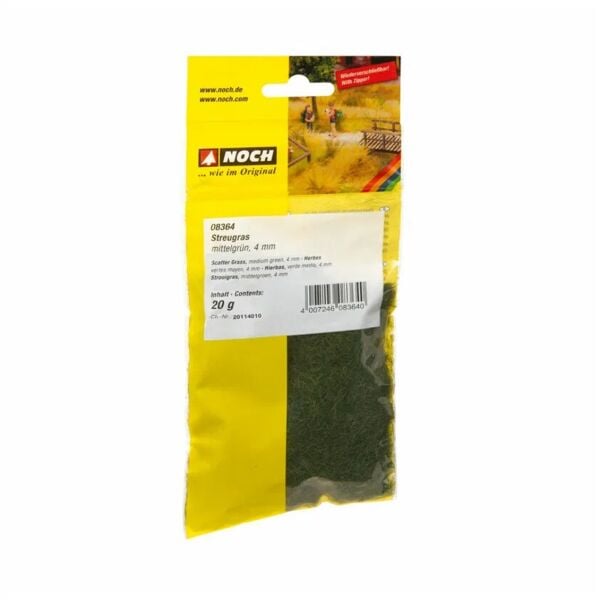 Noch 8364 Yeşil Çayır Dokusu, 4 mm. 20 gram, Diorama Malzemesi