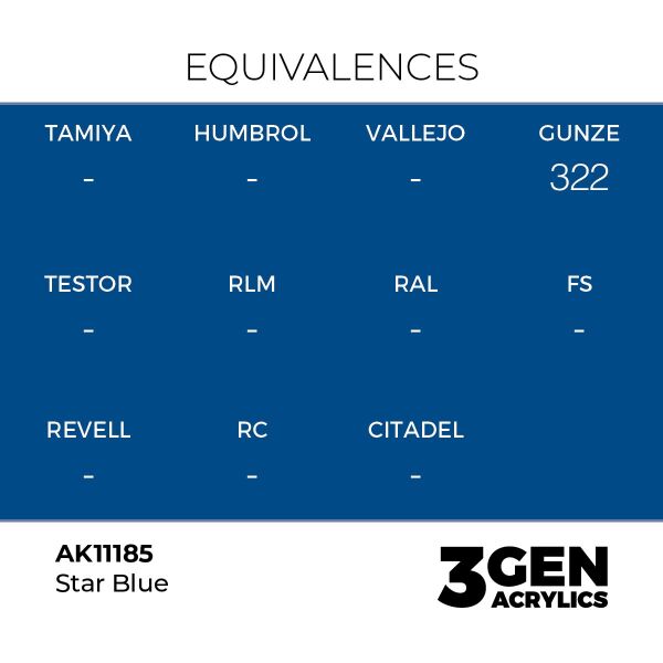 AK 11185 17 ml. Star Blue, 3GEN Akrilik Model Boyası