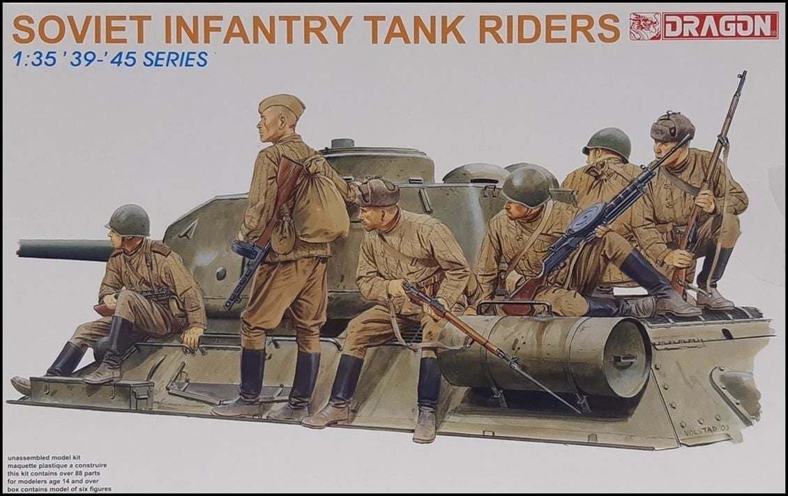 Dragon 6197 1/35 Ölçek, Sovyet Tank Sürücü Asker Figürleri Plastik Model Kiti