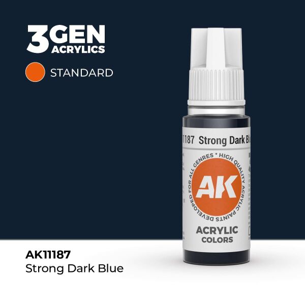 AK 11187 17 ml. Strong Dark Blue, 3GEN Akrilik Model Boyası