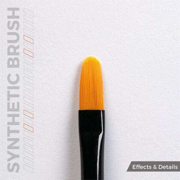 AK AKB016 No.6 Oval Uclu, Sentetik Kıllı Boya Fırçası