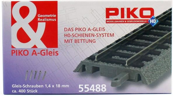 Piko 55488 Yataklı Ray Montaj Vidaları, 1,4x18 mm. 400 Adet