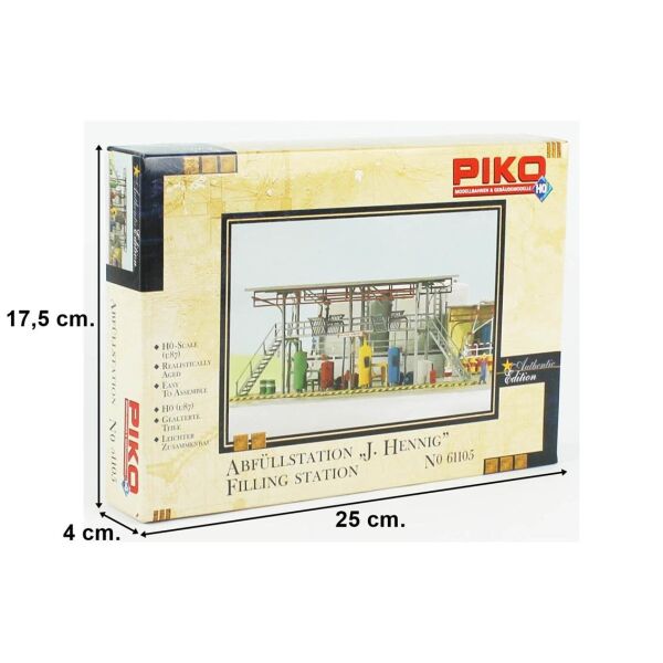 Piko 61105 1/87 Ölçek, Tanker Vagonlara Dolum İstasyonu, Plastik Model Kiti