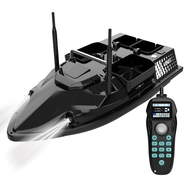 Flytec V803 Pro 500M Menzilli, GPS'li, 200 Konumlu, Oto Eve Dönüş, Yüksek Kapasiteli Batarya, 25Km/S Hızlı Balık, Sazan Yemleme Teknesi ve Botu + Çantalı