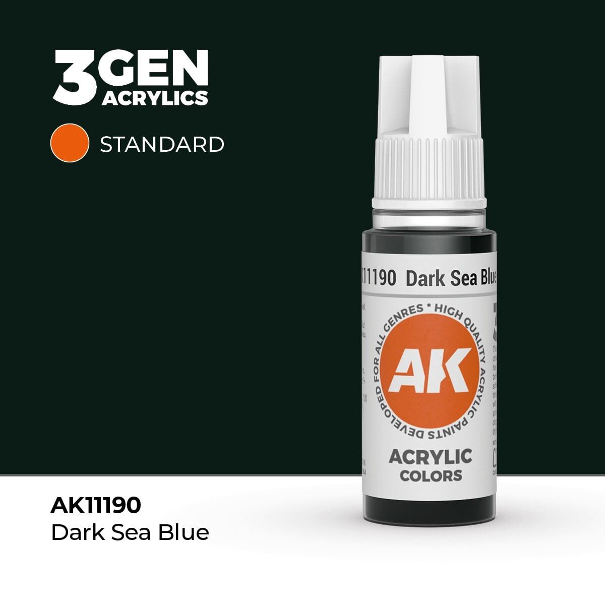 AK 11190 17 ml. Dark Sea Blue, 3GEN Akrilik Model Boyası