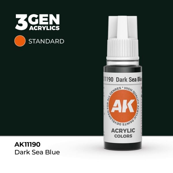 AK 11190 17 ml. Dark Sea Blue, 3GEN Akrilik Model Boyası