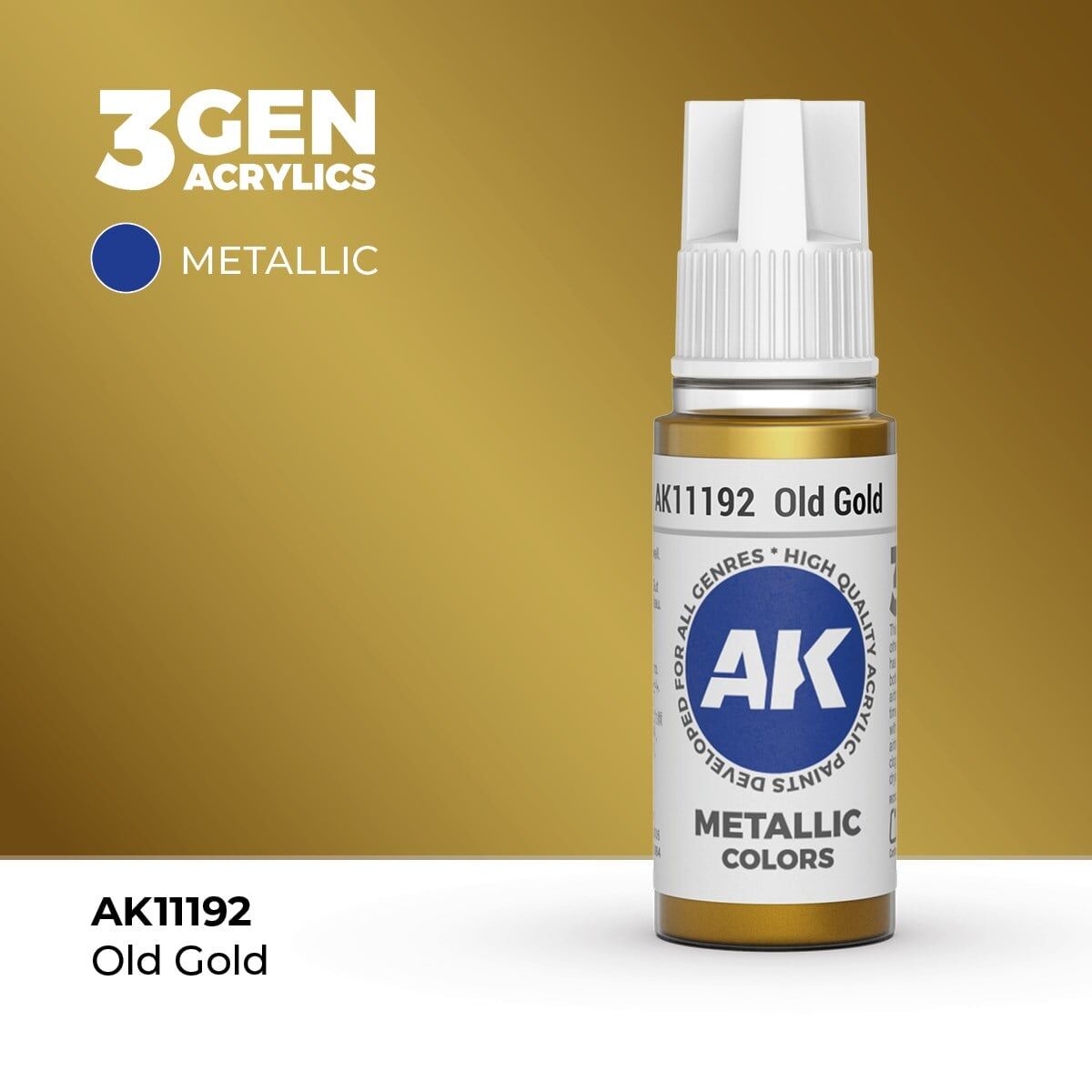 AK 11192 17 ml. Old Gold, 3GEN Akrilik Model Boyası