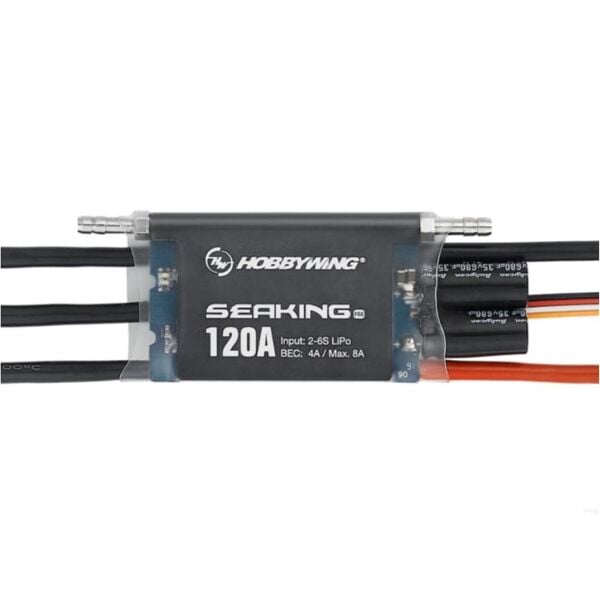 Hobbywing 30302361 Seaking Pro Serisi, 120 Amper, 2-6S LiPo, Fırçasız Tekne Motoru için  Elektronik Hız Kontrolü