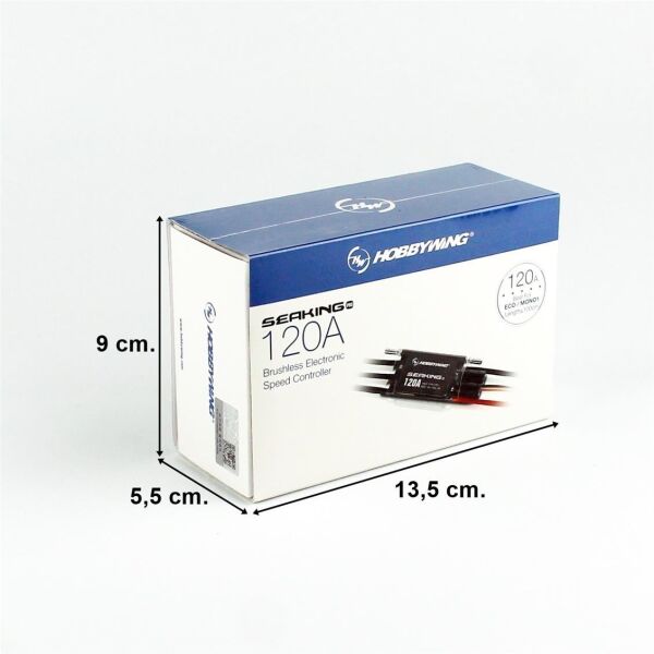 Hobbywing 30302361 Seaking Pro Serisi, 120 Amper, 2-6S LiPo, Fırçasız Tekne Motoru için  Elektronik Hız Kontrolü