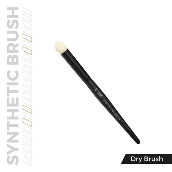 AK AKB024 No.M Sentetik Kıllı, Dry Brush Fırçası