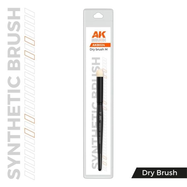 AK AKB024 No.M Sentetik Kıllı, Dry Brush Fırçası
