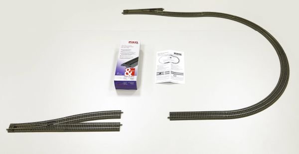Piko 55321 1/87 Ölçek, Yataklı Ray Set C, 192x98 cm, 12 Parça, Model Tren Ray Seti