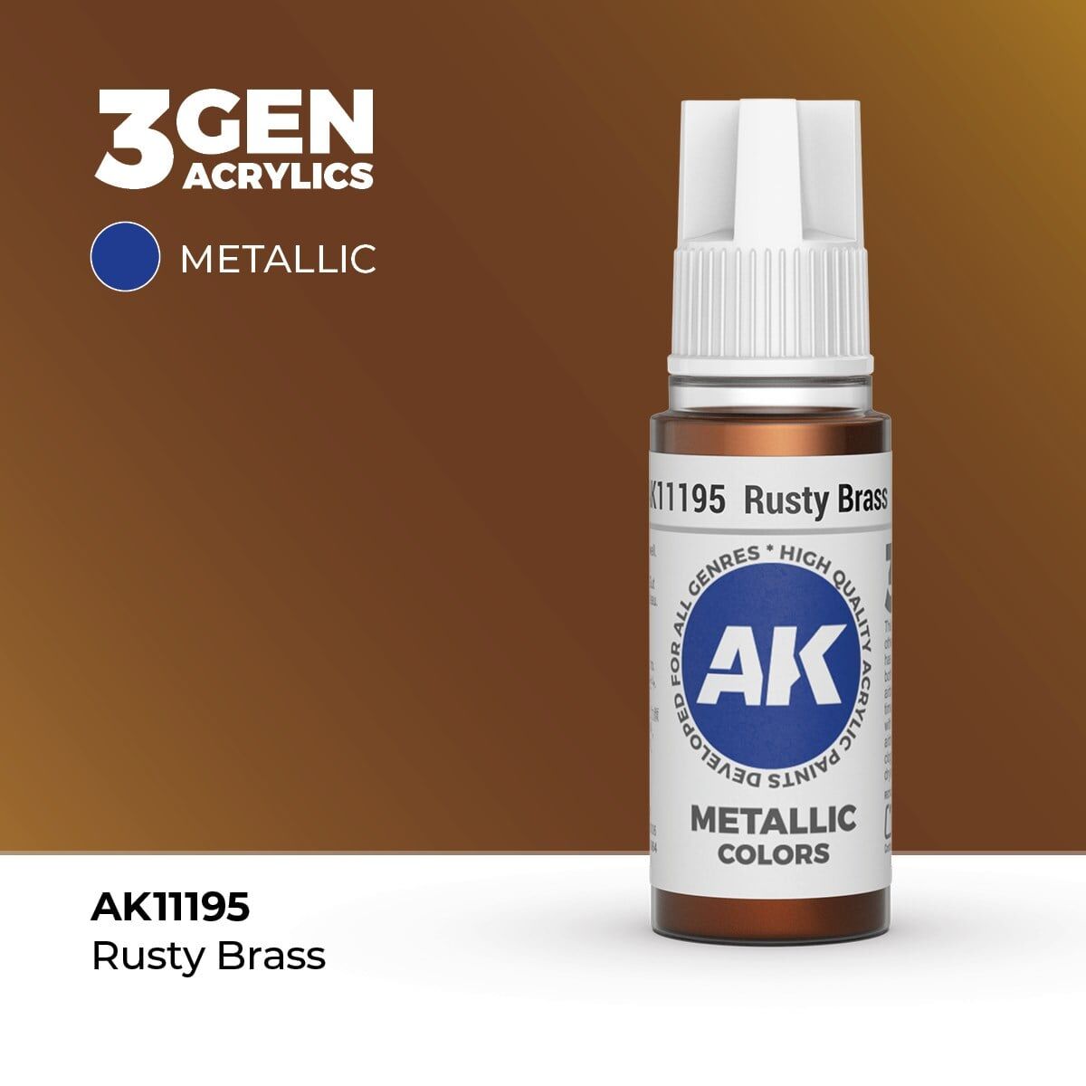 AK 11195 17 ml. Rusty Brass, 3GEN Akrilik Model Boyası