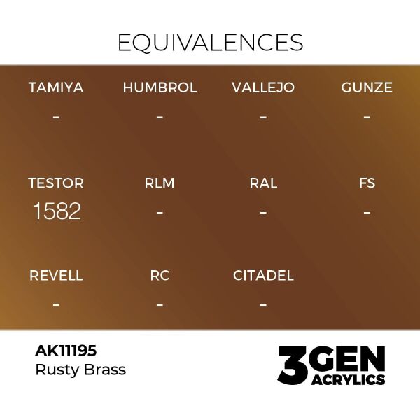 AK 11195 17 ml. Rusty Brass, 3GEN Akrilik Model Boyası