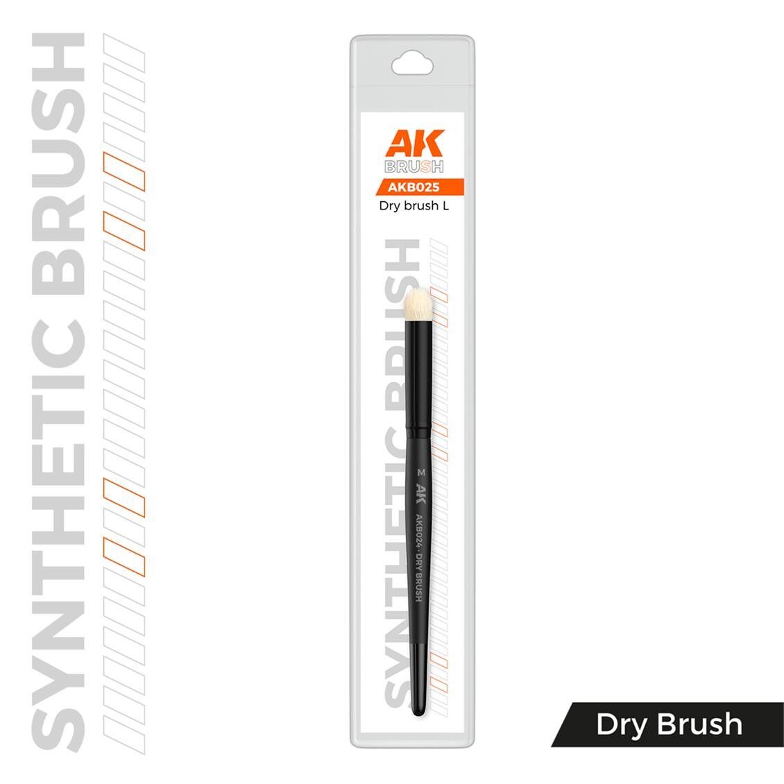 AK AKB025 No.L Sentetik Kıllı, Dry Brush Fırçası