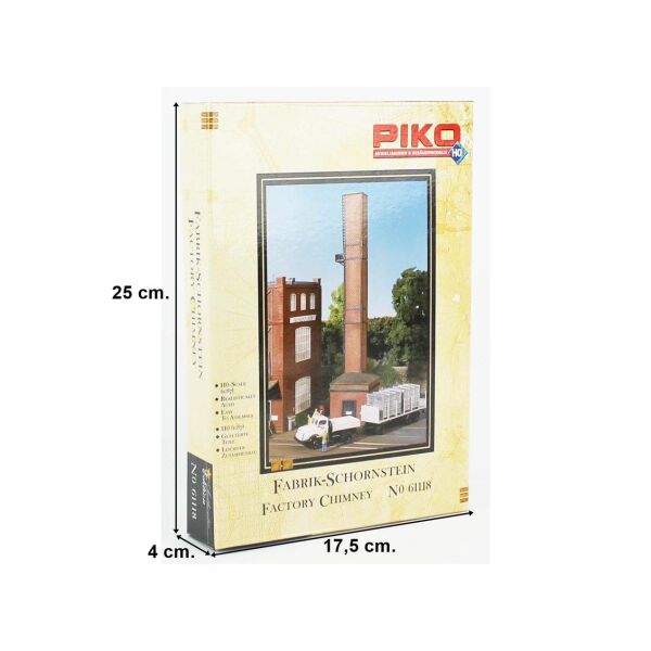 Piko 61118 1/87 Ölçek, Cam Fabrikası Bacası, Plastik Model Kiti