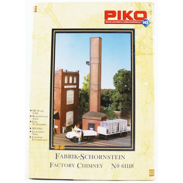 Piko 61118 1/87 Ölçek, Cam Fabrikası Bacası, Plastik Model Kiti