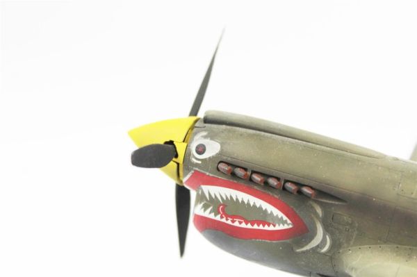 QD036 1/48 Ölçek, P-40C Warhawk Sergilemeye Hazır Plastik Uçak Maketi