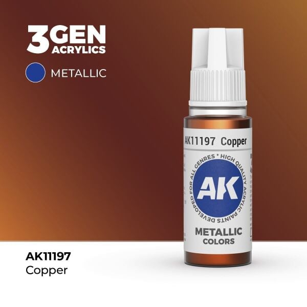 AK 11197 17 ml. Copper, 3GEN Akrilik Model Boyası