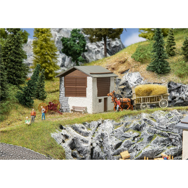 Faller 130634 1/87 Ölçek, Graubünden Samanlığı, Plastik Model Kiti