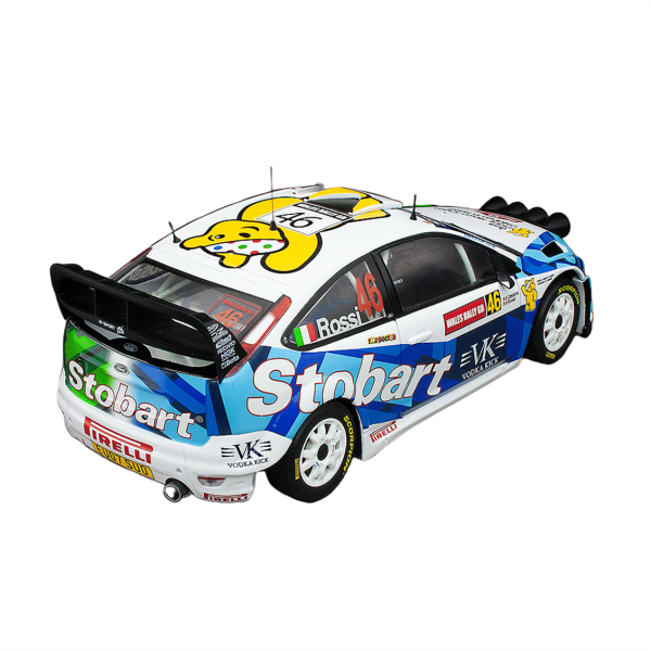 Sunstar 3939 1/18 Ölçek, Ford Focus RS WRC07, V.Rossi/C.Cassina – 2008 Wales Rally GB, Sergilemeye Hazır Metal Araba Modeli