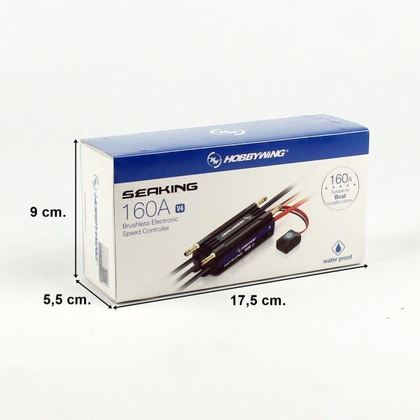 Hobbywing 30206200 Seaking V4-160A, 3-8S Li-Po, Fırçasız Motor için Elektronik Hız Kontrolü