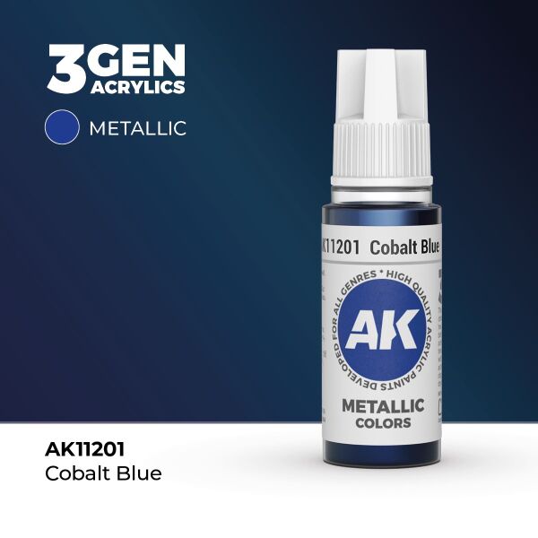 AK 11201 17 ml. Cobalt Blue, 3GEN Akrilik Model Boyası