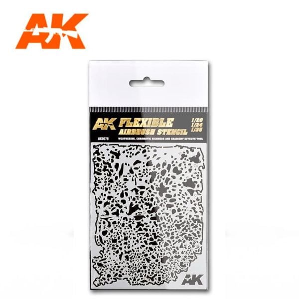 AK Interactive 9079 1/20,1/24,1/35 Ölçek, Esnek Boya Şablonu
