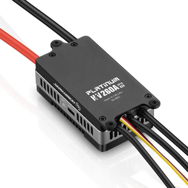 Hobbywing 30203100 Platinum 260A-V5, Yüksek Voltaj, Opto, 6-14S Li-Po, BEC Değil, Fırçasız Motor için Elektronik Hız Kontrolü