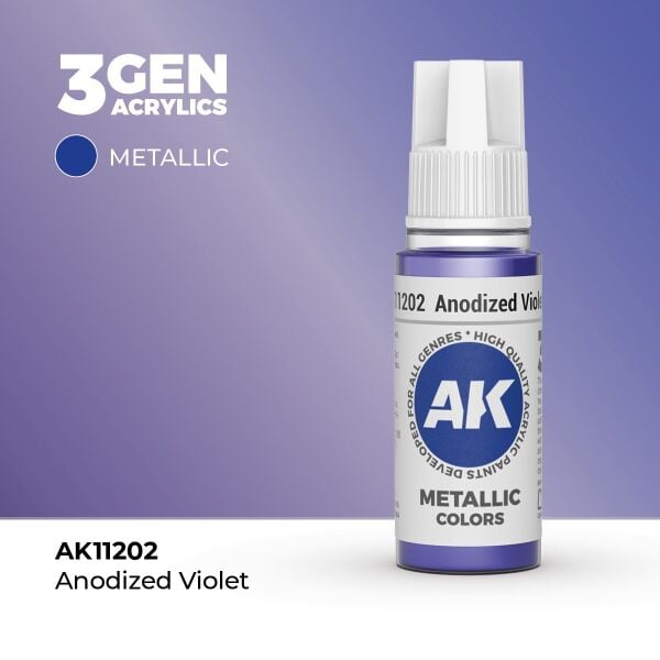 AK 11202 17 ml. Anodized Violet, 3GEN Akrilik Model Boyası
