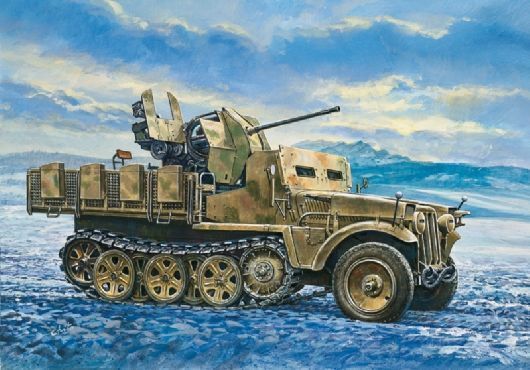 1/35 Sd. Kfz.10/5 Demag D7 with Flak 38