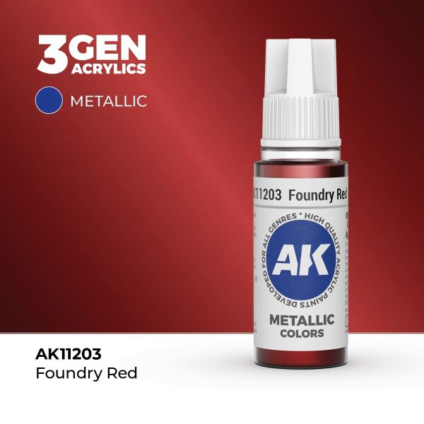 AK 11203 17 ml. Foundry Red, 3GEN Akrilik Model Boyası