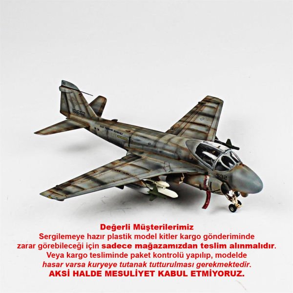 QD048 1/72 Ölçek, A-6E Tram Intruder Sergilemeye Hazır Plastik Uçak Maketi