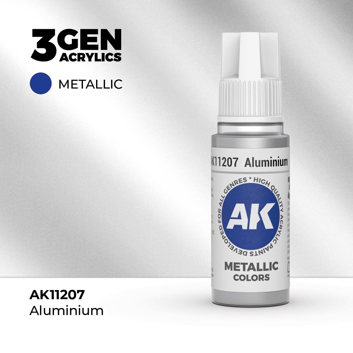 AK 11207 17 ml. Aluminium, 3GEN Akrilik Model Boyası