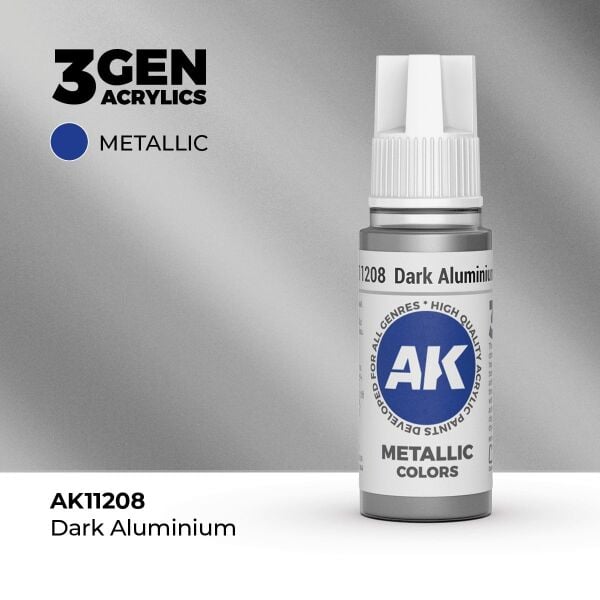 AK 11208 17 ml. Dark Aluminium, 3GEN Akrilik Model Boyası
