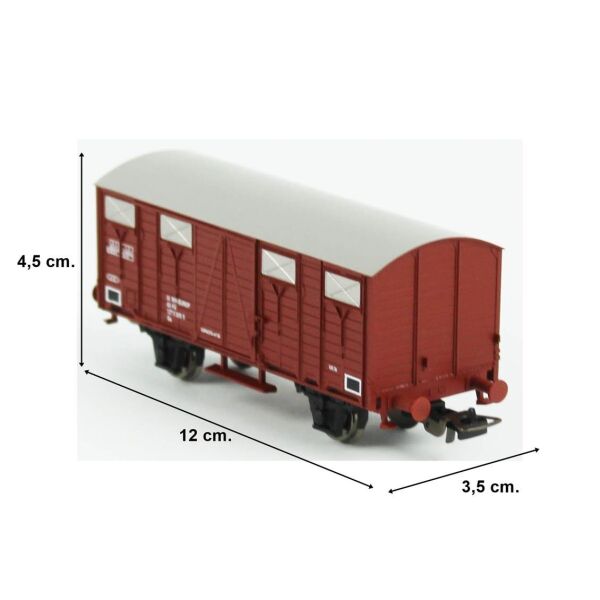 Piko (Hobby) 97155 1/87 Ölçek, Kapalı Kasalı, FS 4.Dönem, Model Tren Yük Vagonu