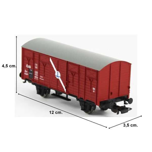 Piko (Hobby) 97160 1/87 Ölçek, Kapalı Kasalı, CSD 3.Dönem, Model Tren Yük Vagonu