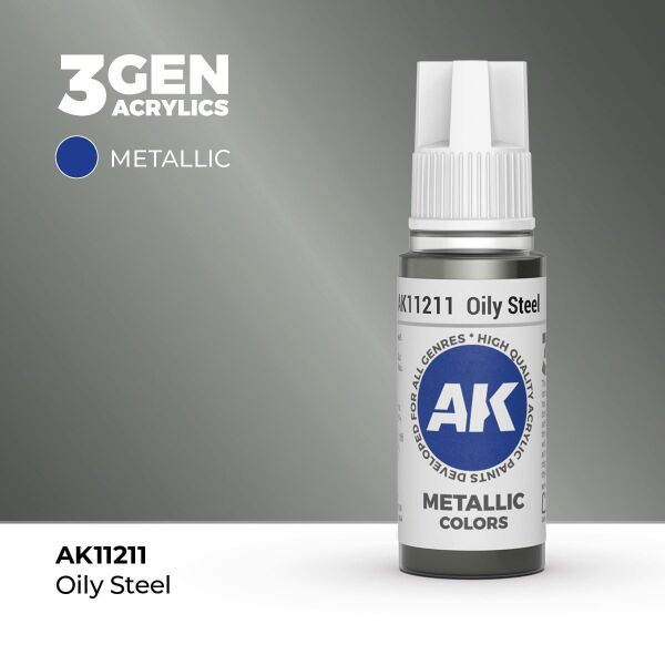 AK 11211 17 ml. Oily Steel, 3GEN Akrilik Model Boyası